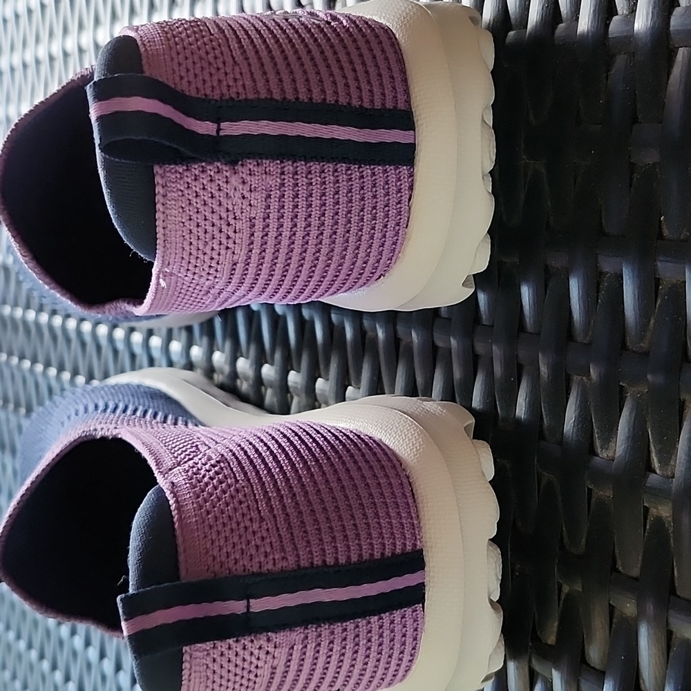 Skechers Women's Purple and Blue Slip-On Sneakers - Picture 2 of 3
